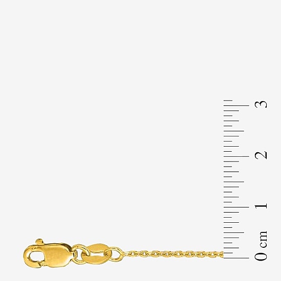 Womens 14K Gold 18 Inch Cable Chain Necklace