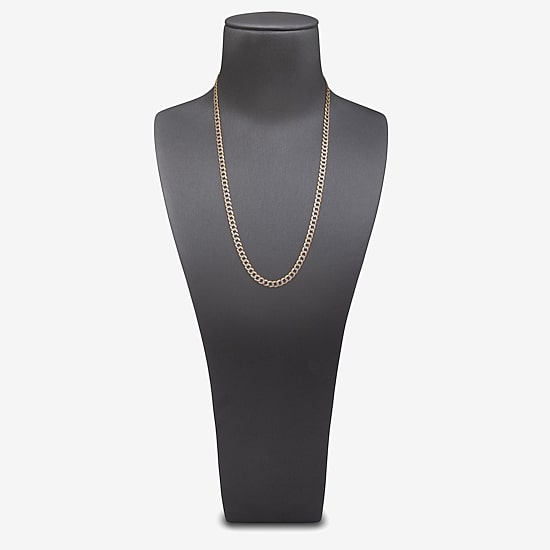 Mens 14K Gold 20 Inch Curb Chain Necklace