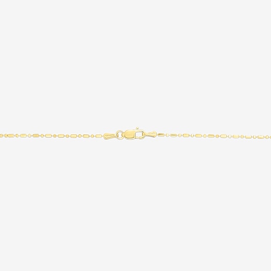 Womens 14K Gold 18 Inch Bead Chain Necklace