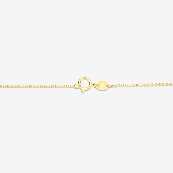 Womens 14K Gold 18 Inch Bead Chain Necklace
