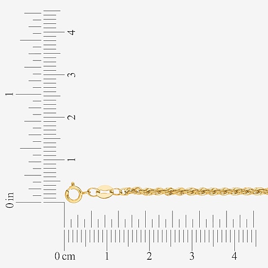 Unisex Adult 14K Gold 18 Inch Rope Chain Necklace