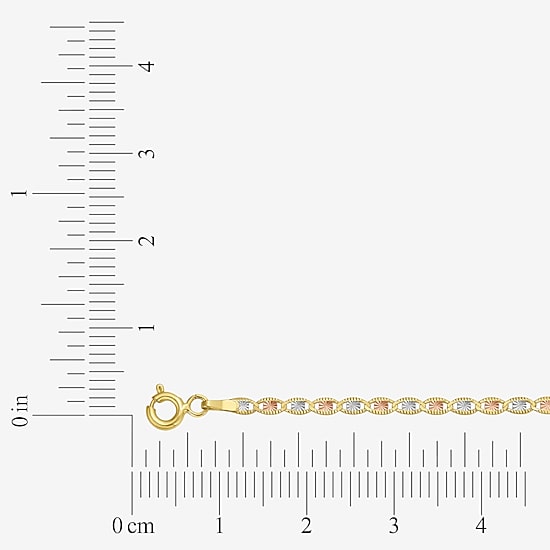 Womens 14K Gold 18 Inch Valentino Chain Necklace
