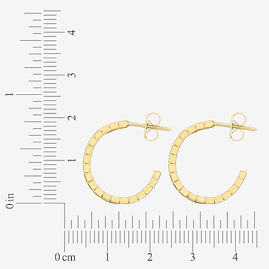 Womens 14K Gold 19.2mm Hoop Earrings