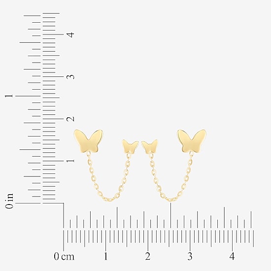 Womens 14K Gold Drop Earrings