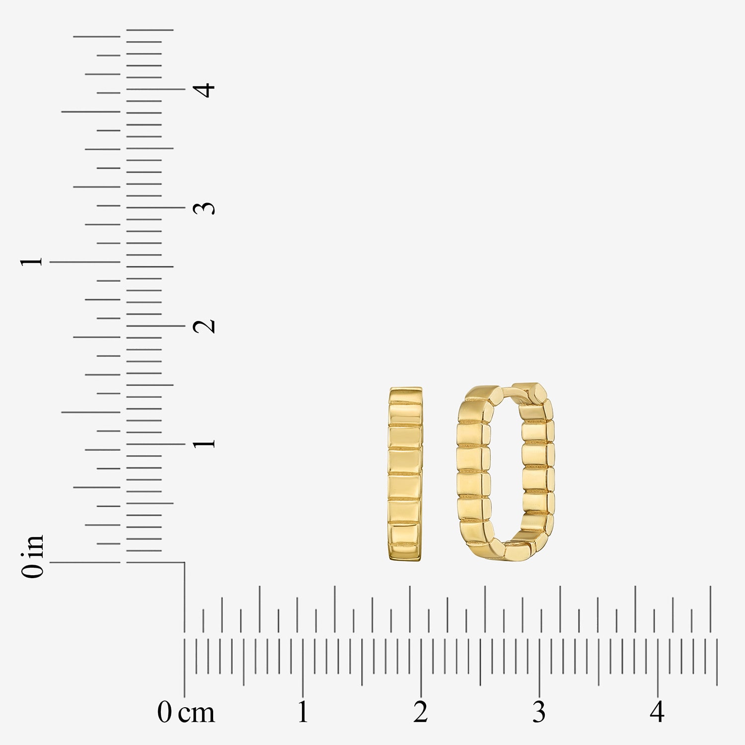 Gold Addiction Womens 14K Gold 13.8mm Oval Hoop Earrings