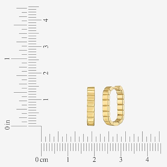 Gold Addiction Womens 14K Gold 13.8mm Oval Hoop Earrings