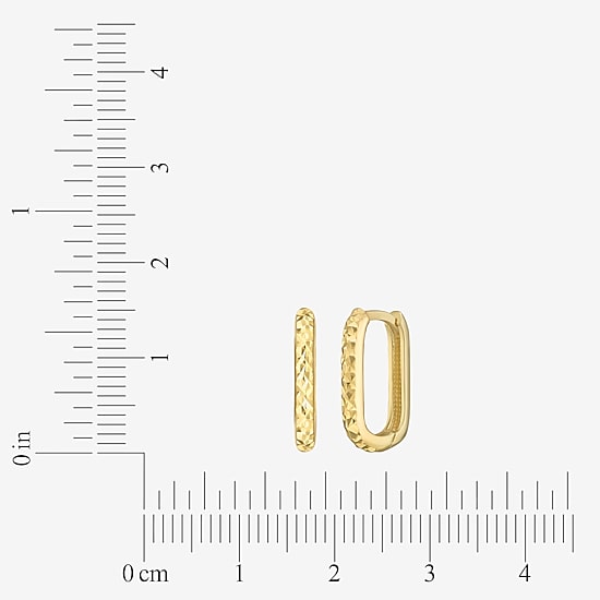 Gold Addiction Womens 14K Gold 14.1mm Hoop Earrings