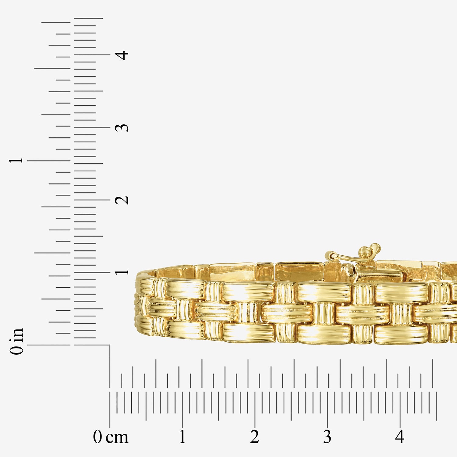 Womens 14K Gold 7.25 Inch Link Chain Bracelet