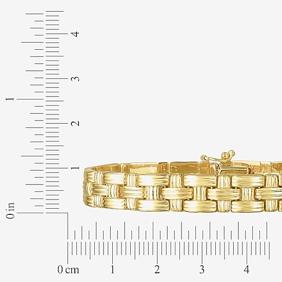 Womens 14K Gold 7.25 Inch Link Chain Bracelet