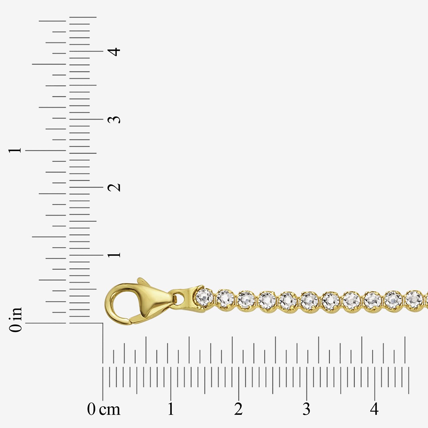 Womens 14K Gold 7.25 Inch Fashion Chain Bracelet