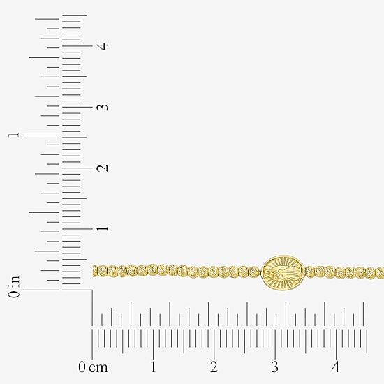 Womens 14K Gold 8 Inch Bead Chain Bracelet