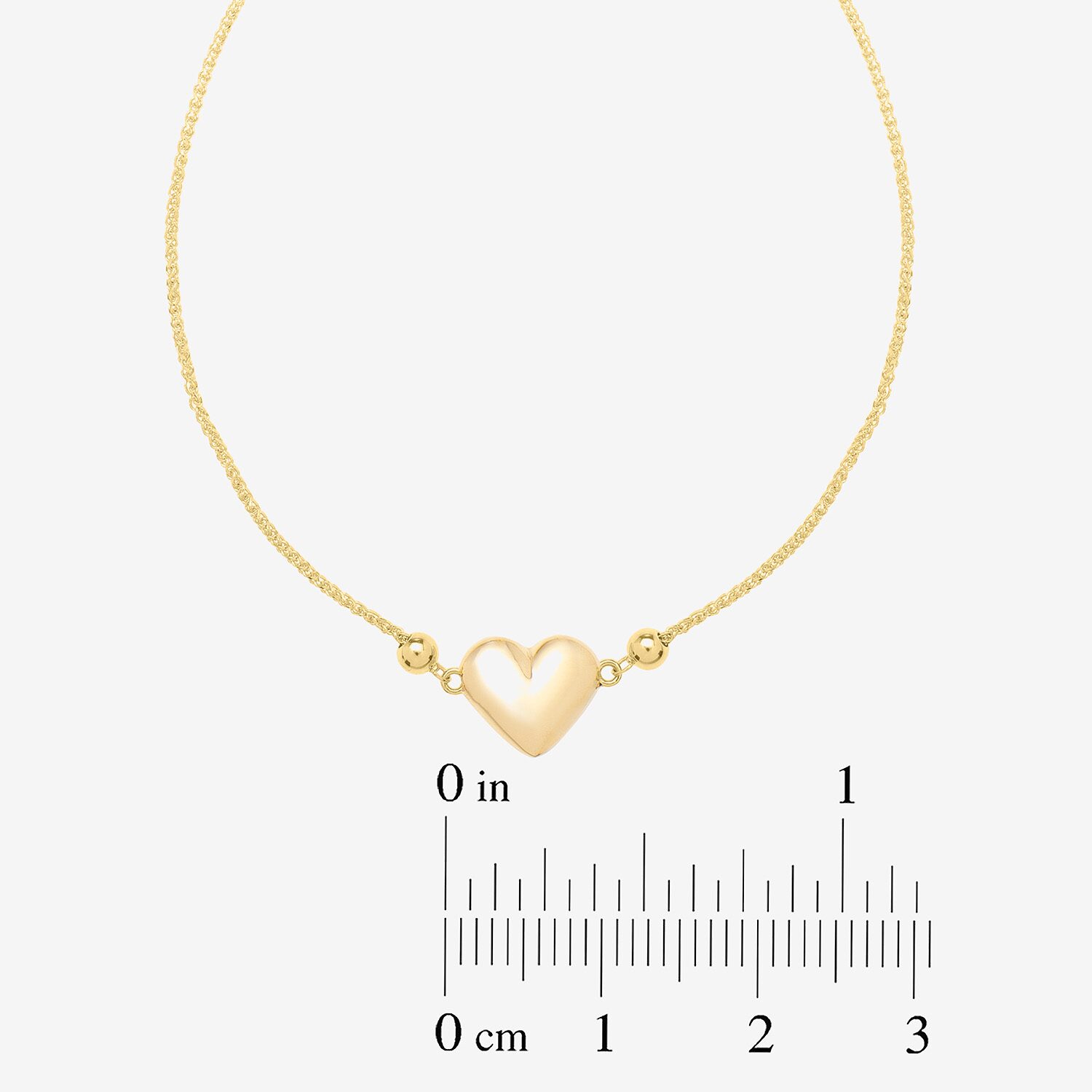 Womens 14K Gold 9 Inch Wheat Chain Bracelet