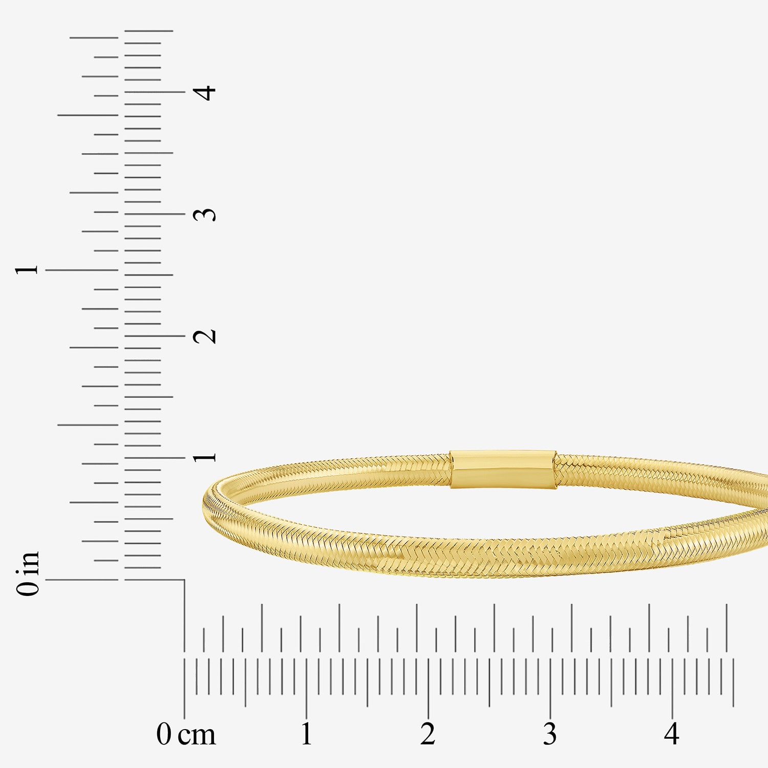 Unisex Adult 14K Gold Bangle Bracelet