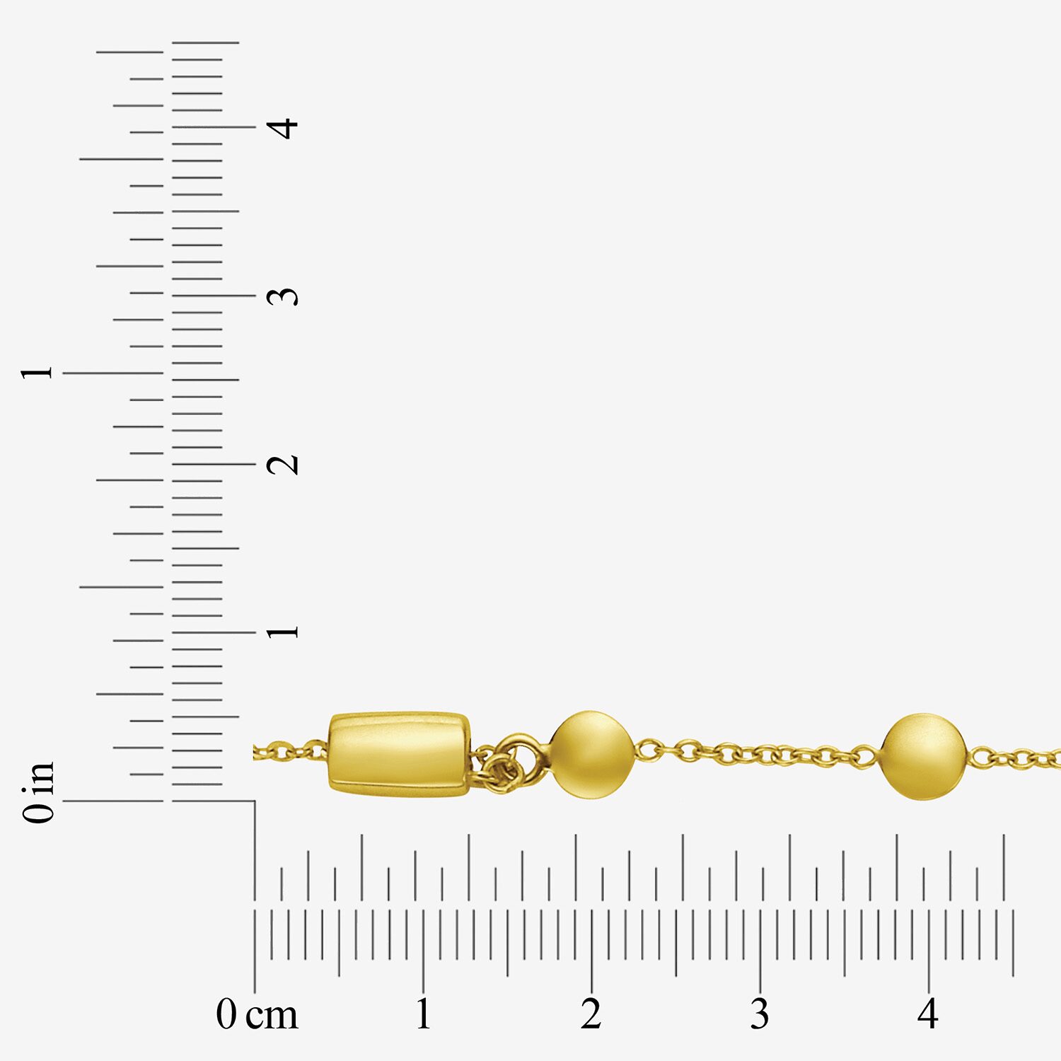 Womens 14K Gold 8 1/2 Inch Cable Chain Bracelet