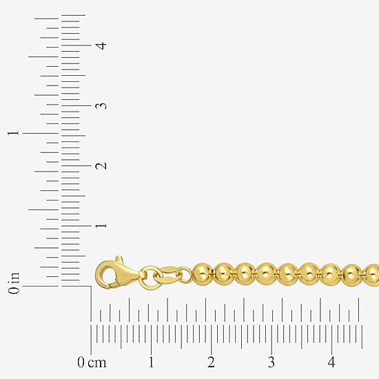 Gold Addiction Unisex Adult 14K Gold 8 Inch Bead Chain Bracelet