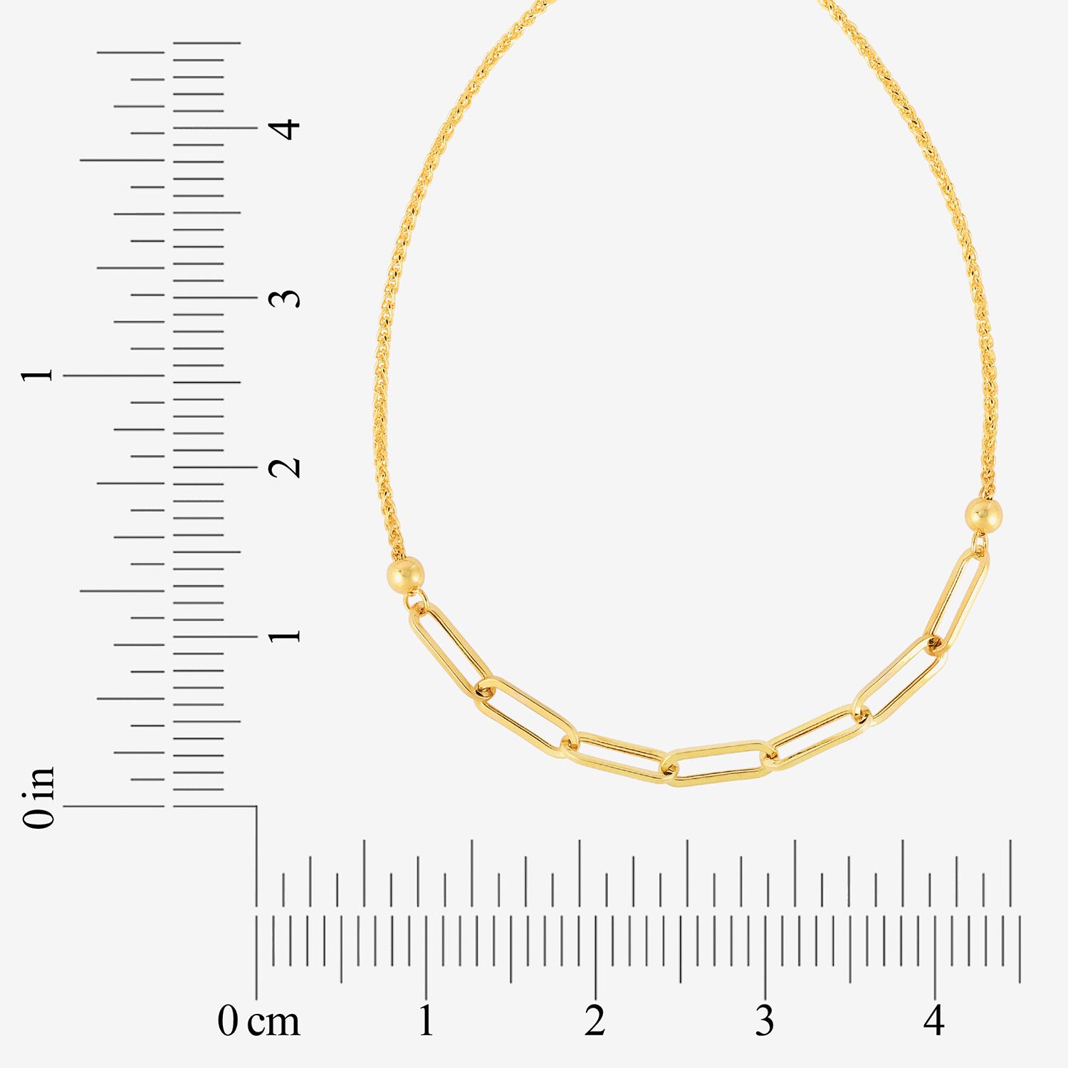 Gold Addiction Womens 14K Gold 9 1/4 Inch Wheat Chain Bracelet