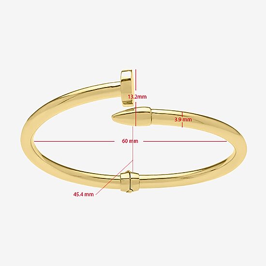 Gold Addiction Unisex Adult 14K Gold Bangle Bracelet