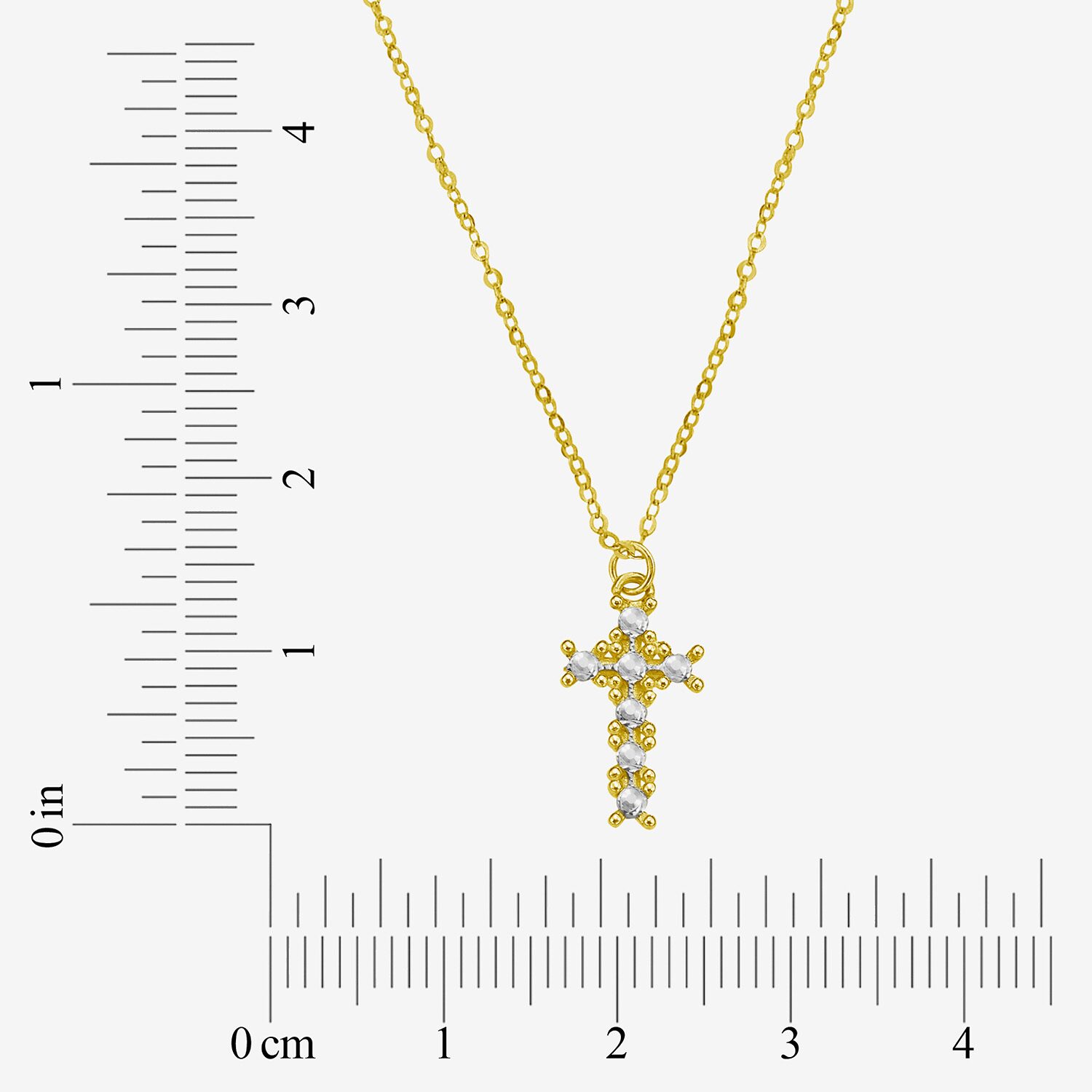Cross Unisex Adult 14K Gold Cross 18 Inch Pendant Necklace