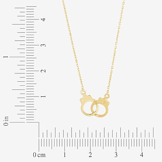 Gold Addiction Womens 14K Gold 18 Inch Pendant Necklace