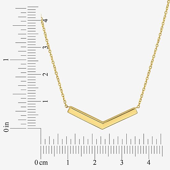 Gold Addiction Unisex Adult 14K Gold 18 Inch Chevron Necklace