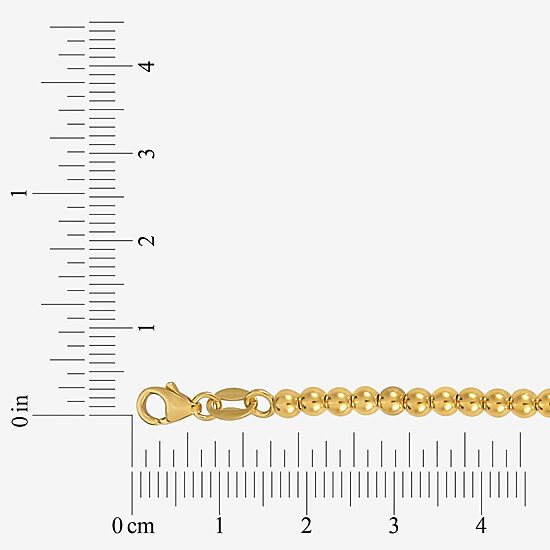 Unisex Adult 14K Gold 18 Inch Bead Chain Necklace