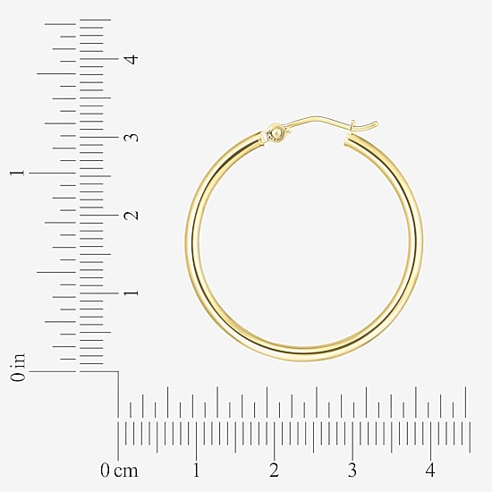 Womens 14K Gold 30mm Hoop Earrings