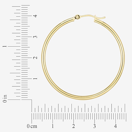 Womens 14K Gold 40mm Hoop Earrings