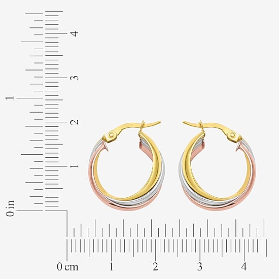 Womens 14K Gold 20mm Hoop Earrings