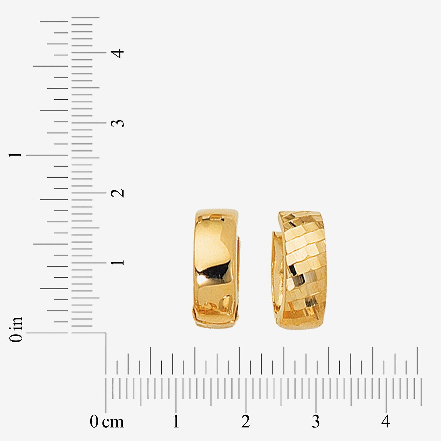 Womens 14K Gold 5mm Hoop Earrings