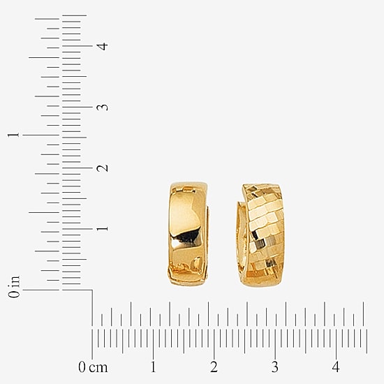 Womens 14K Gold 5mm Hoop Earrings