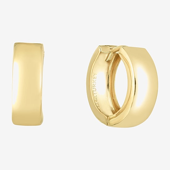 Womens 14K Gold 14.5mm Hoop Earrings