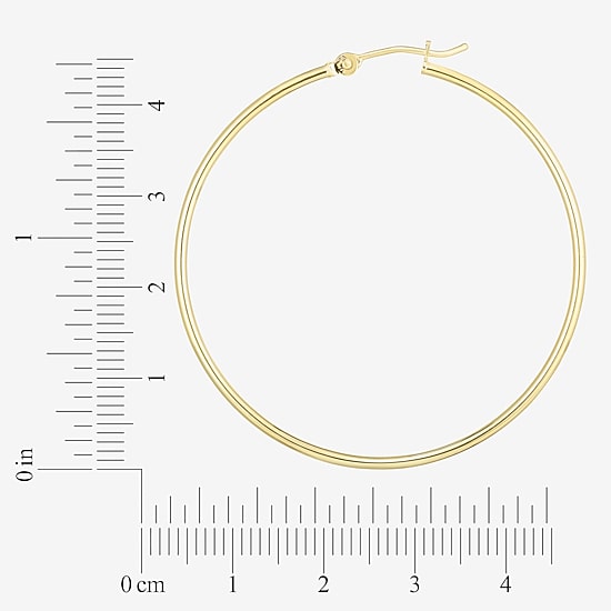 Womens 14K Gold 45mm Hoop Earrings