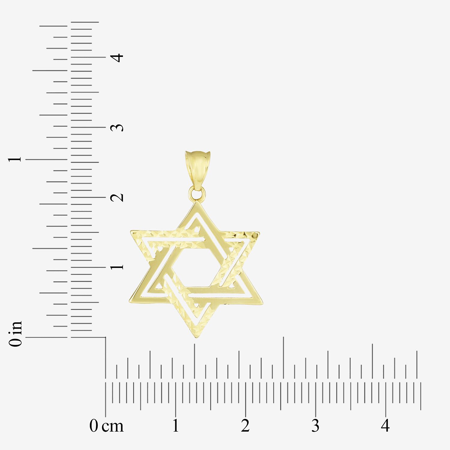 Religious Jewelry Star Of David Unisex Adult 14K Gold Star Pendant