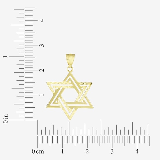 Religious Jewelry Star Of David Unisex Adult 14K Gold Star Pendant