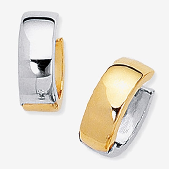 Womens 14K Gold 14.5mm Hoop Earrings