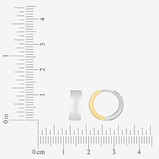 Womens 14K Gold 14.5mm Hoop Earrings