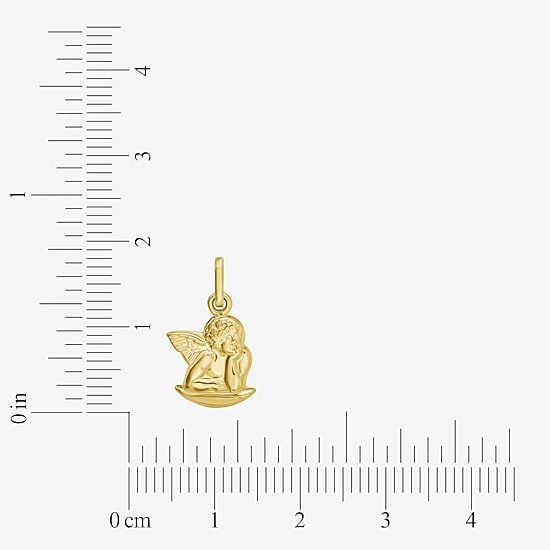 Religious Jewelry Angel Unisex Adult 14K Gold Angel Pendant