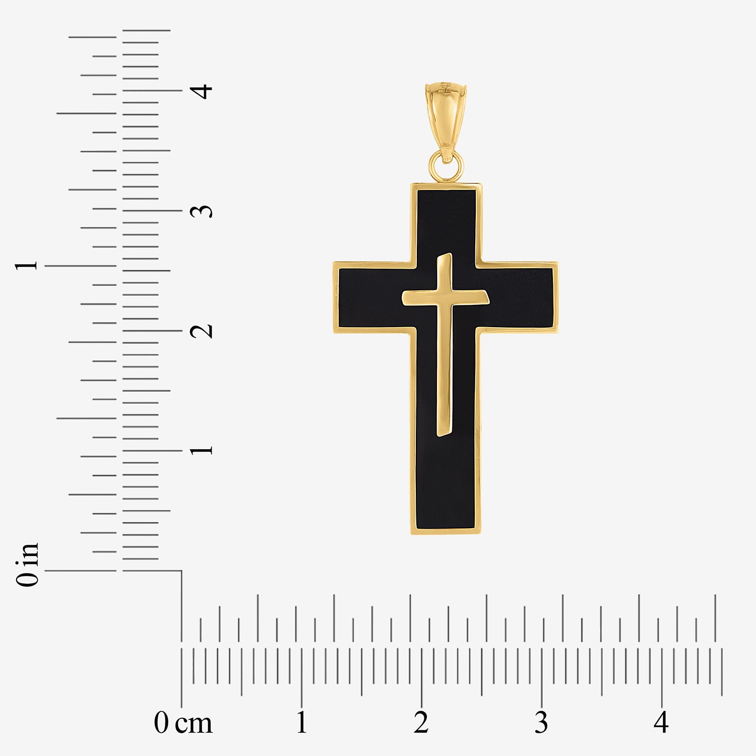 Religious Jewelry Cross Unisex Adult 14K Gold Cross Pendant