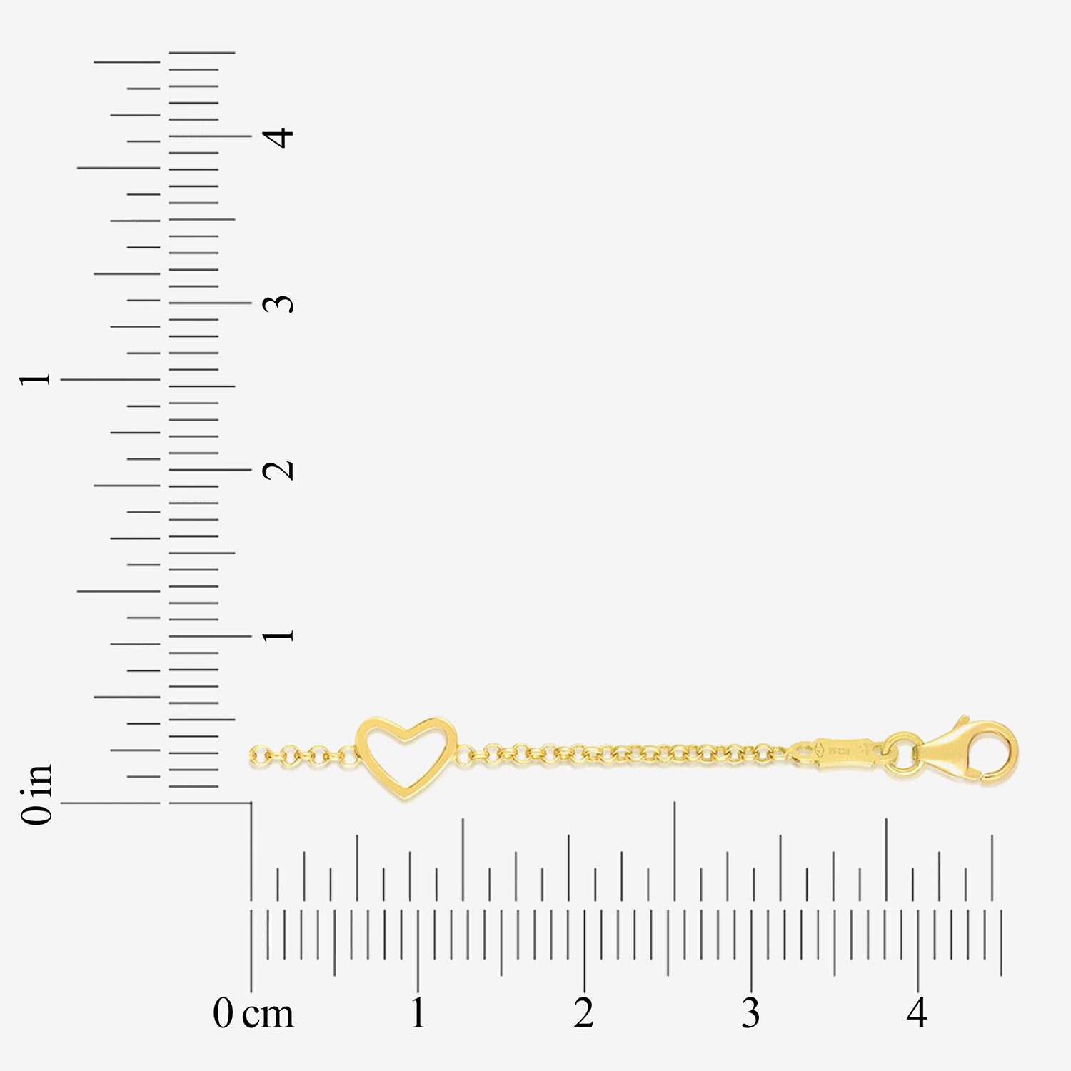 Girls 14K Gold 6 Inch Cable Chain Bracelet