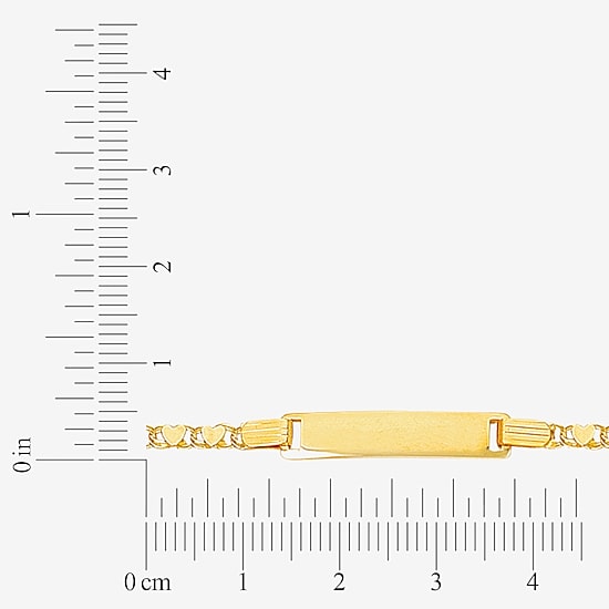 Girls 14K Gold 6 Inch Link Chain Bracelet