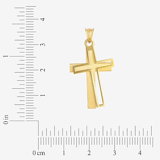 Religious Jewelry Cross Unisex Adult 14K Gold Cross Pendant