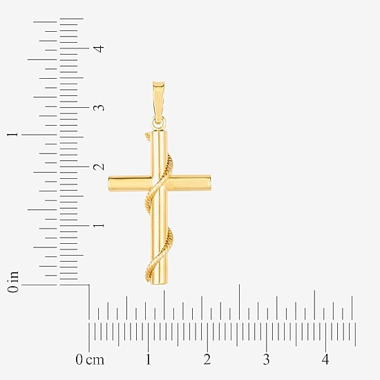 Religious Jewelry Cross Unisex Adult 14K Gold Cross Pendant