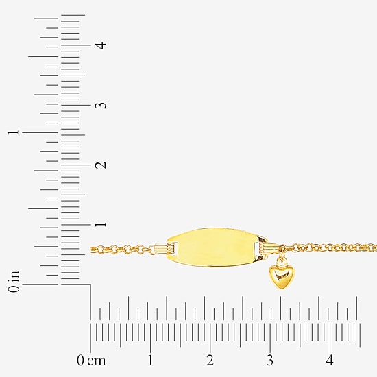 Girls 14K Gold 6 Inch Cable Chain Bracelet