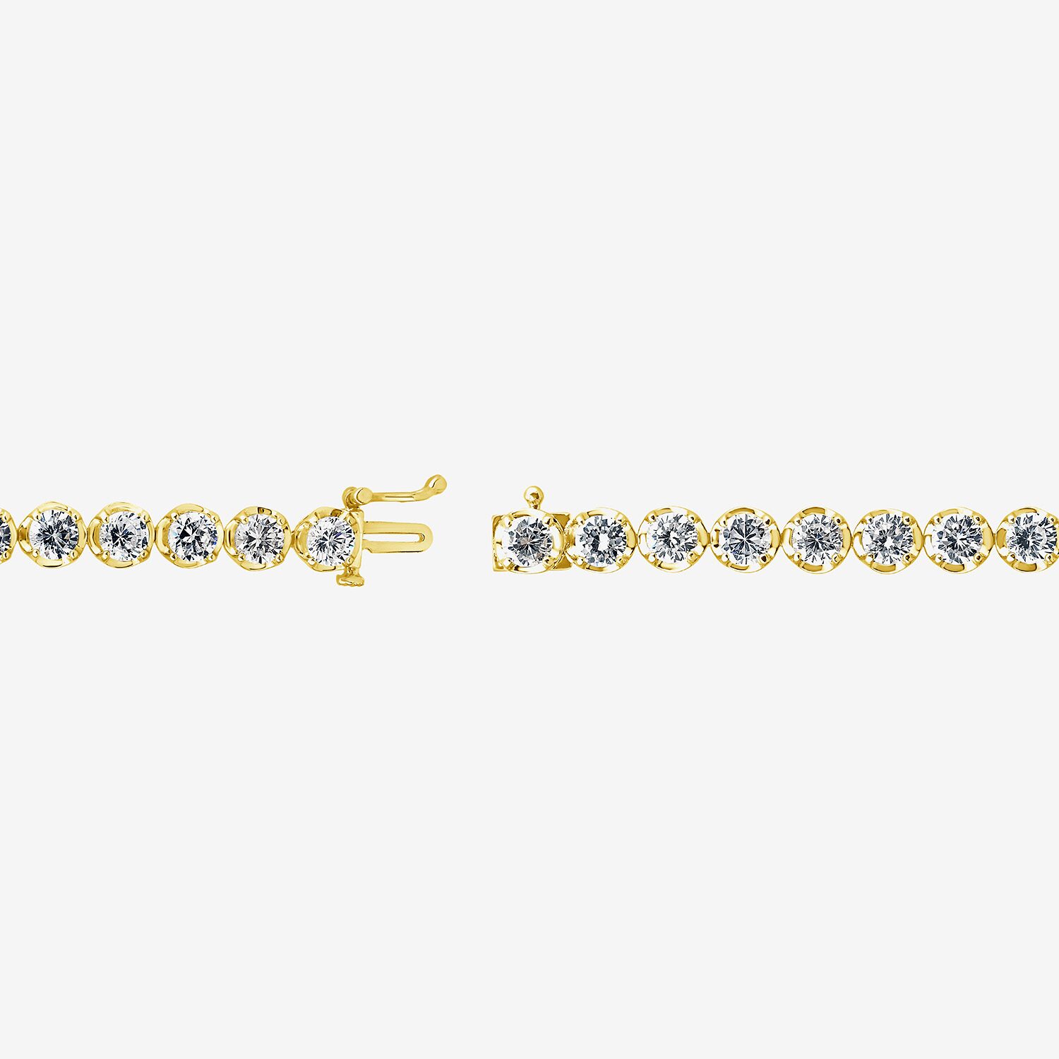 (F / Si2) Womens 5 CT. T.W. Lab Grown White Diamond 14K Gold Over Silver 7.5 Inch Tennis Bracelet