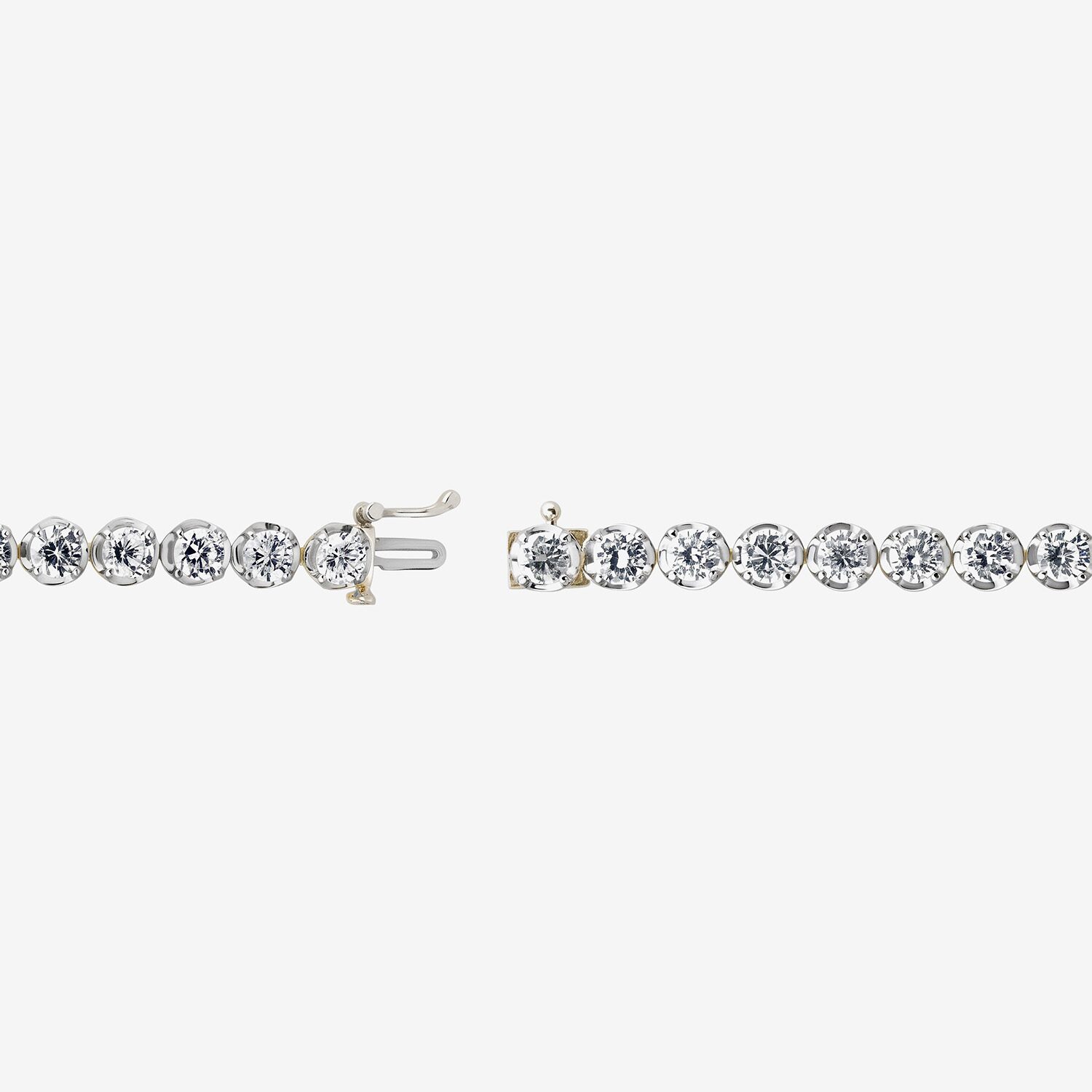 F / Si2) Womens 12 Ct.T.W. Lab Grown White Diamond Sterling Silver / Inch Tennis Bracelet