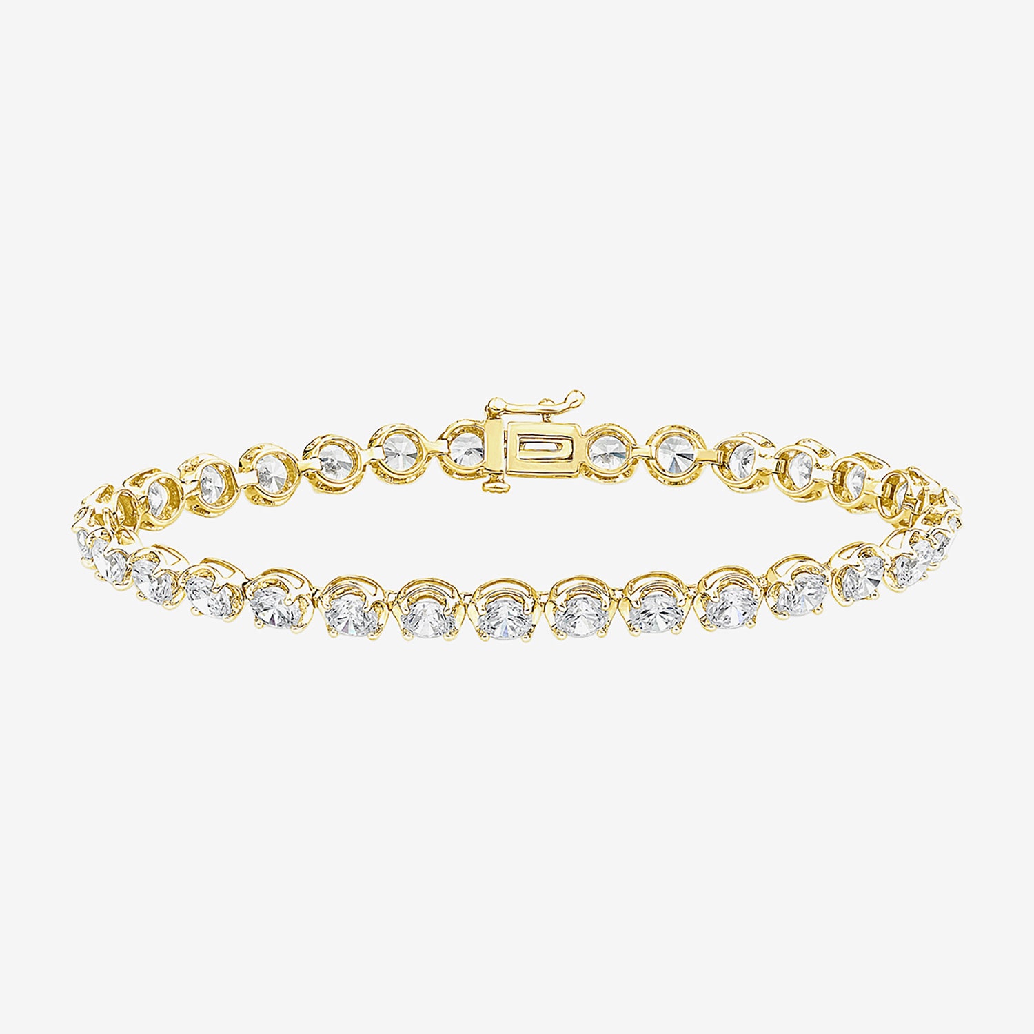 F / Si2) Womens 12 Ct.T.W. Lab Grown White Diamond Sterling Silver / Inch Tennis Bracelet