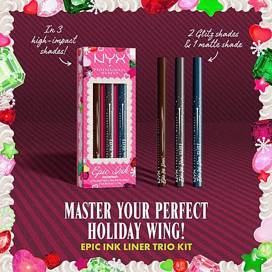 NYX Professional Makeup Epic Ink Liner Trio (value $30)