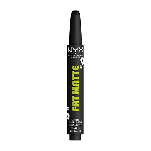 NYX Professional Makeup Party Animals Fat Matte Smooth Color Lipstick (LImited Edition), One Size, Black