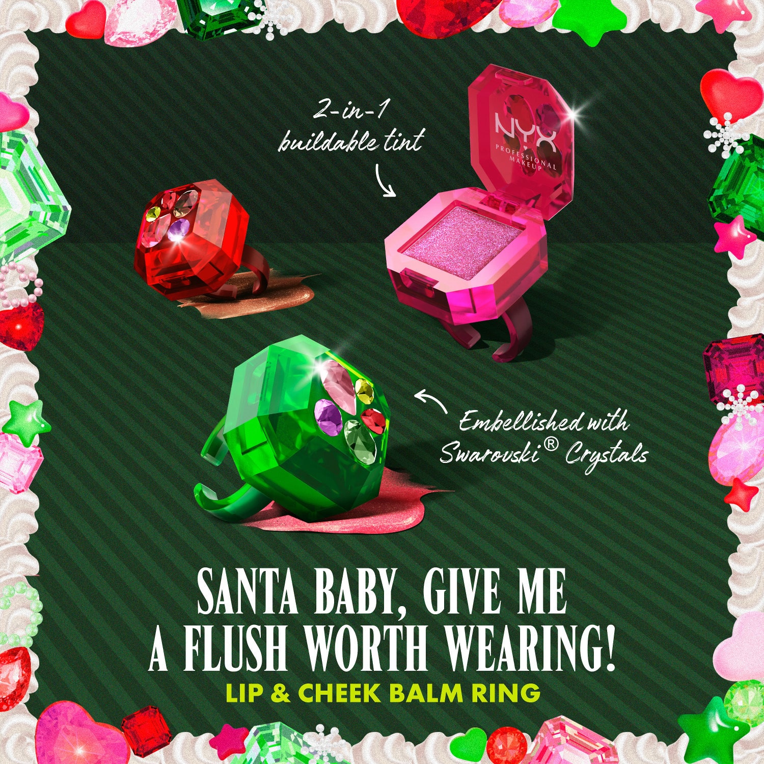 NYX Professional Makeup Crystal Endorned Ring Lip Cheek