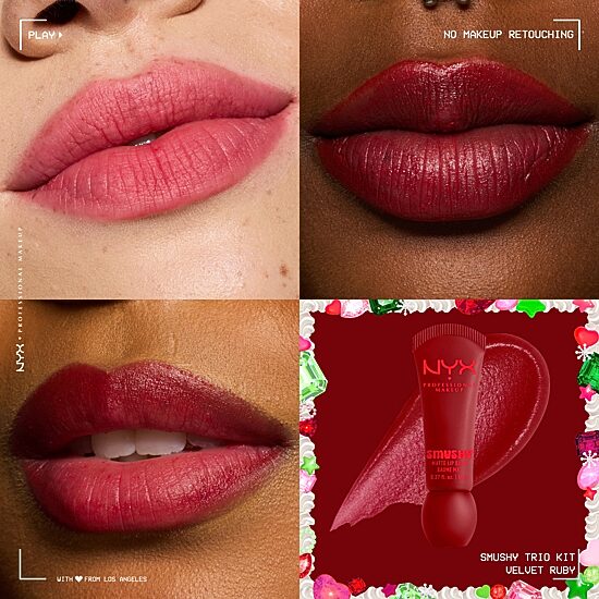 NYX Professional Makeup Smush Matte Lip Balm Trio (value $27)
